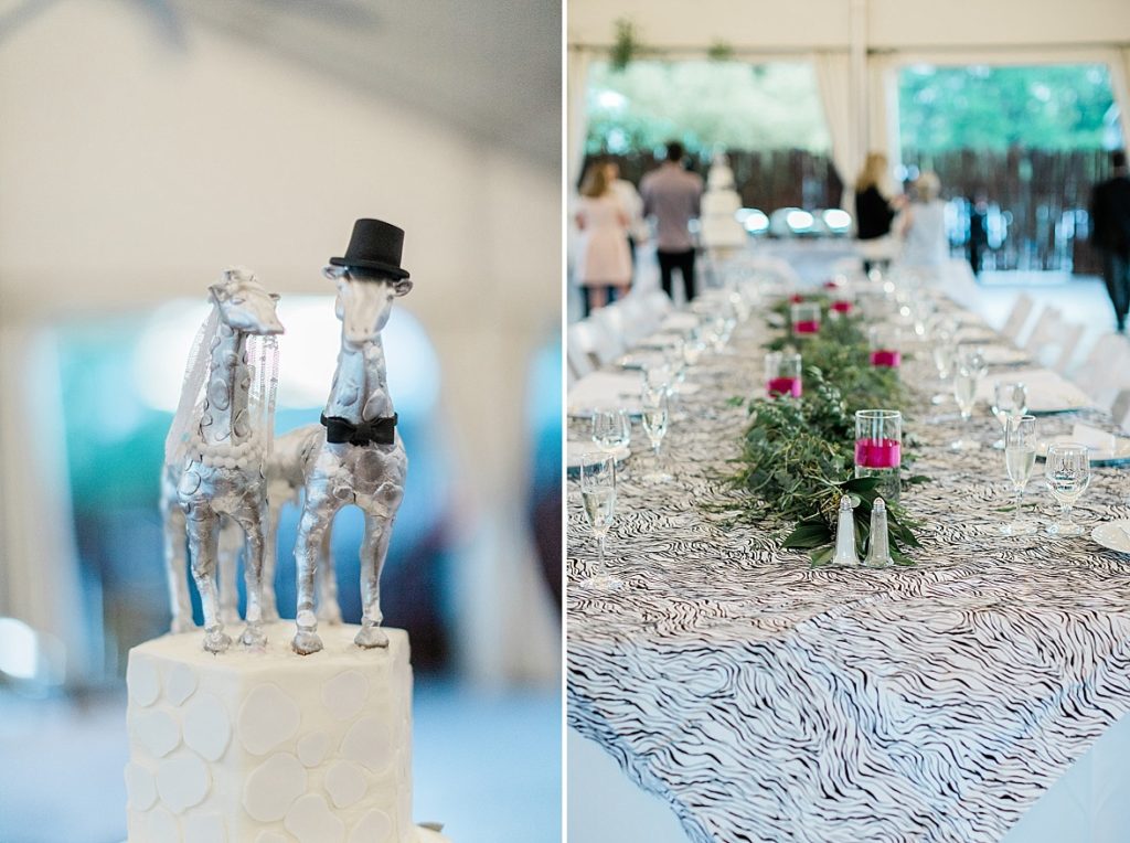 houston zoo wedding table decor 