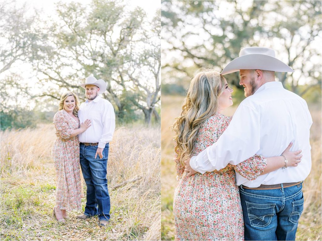 outdoor engagement photos at Brazos Bend State Park 