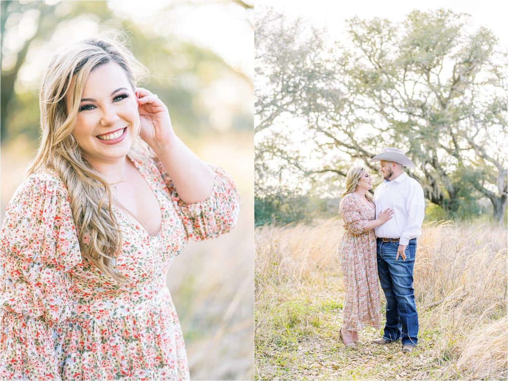 spring outdoor engagement photos 