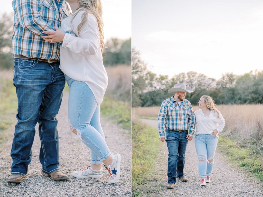 casual outdoor engagement photos 